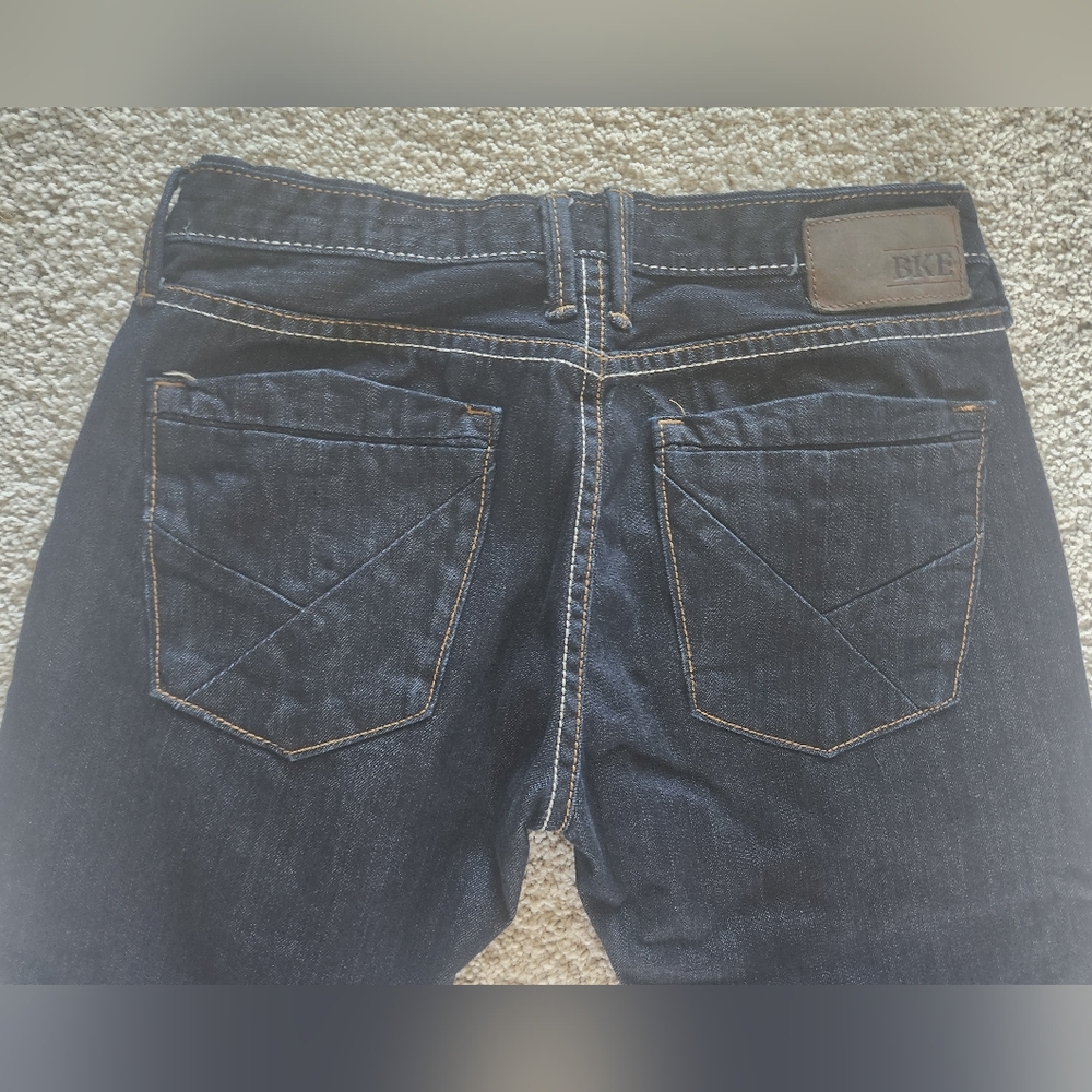 Men's BKE Dark Wash Aiden‎ Straight 31L Jeans - Picture 4 of 10